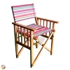 Wooden Director Canvas Folding Chair Portable High Makeup Chair Front Desk Chair Simple Bar Stool