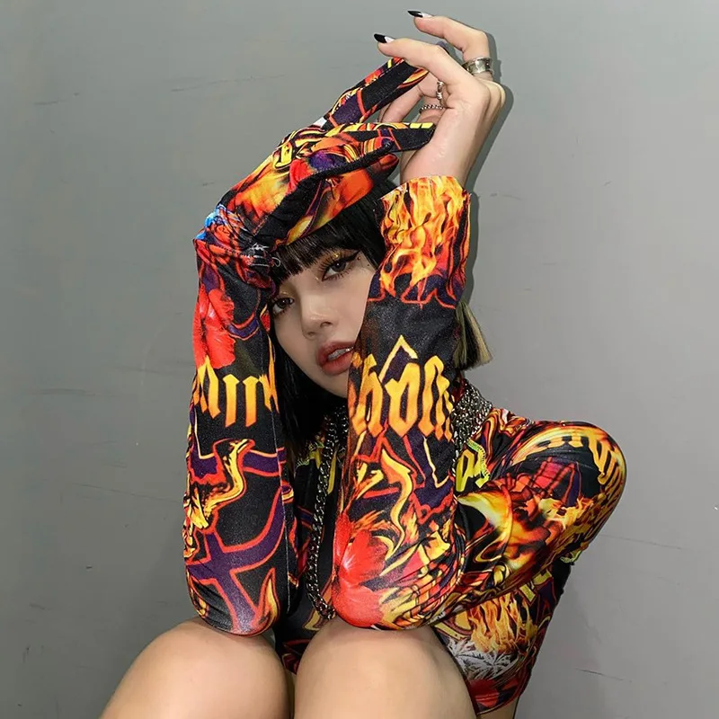 Summer Multicolor Printed Woman Clothing Fashion Punk Street Wear For Ladies Vintage Long Sleeve Crop Top Women T-Shirt
Summer Multicolor Printed Woman Clothing Fashion Punk Street Wear For Ladies Vintage Long Sleeve Crop Top Women T-Shirt