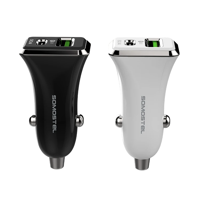 Wholesale Type C charger Adapter for car charger with USB QC 3.0 Car charger for two ports, Black white
Wholesale Type C charger Adapter for car charger with USB QC 3.0 Car charger for two ports, Black white