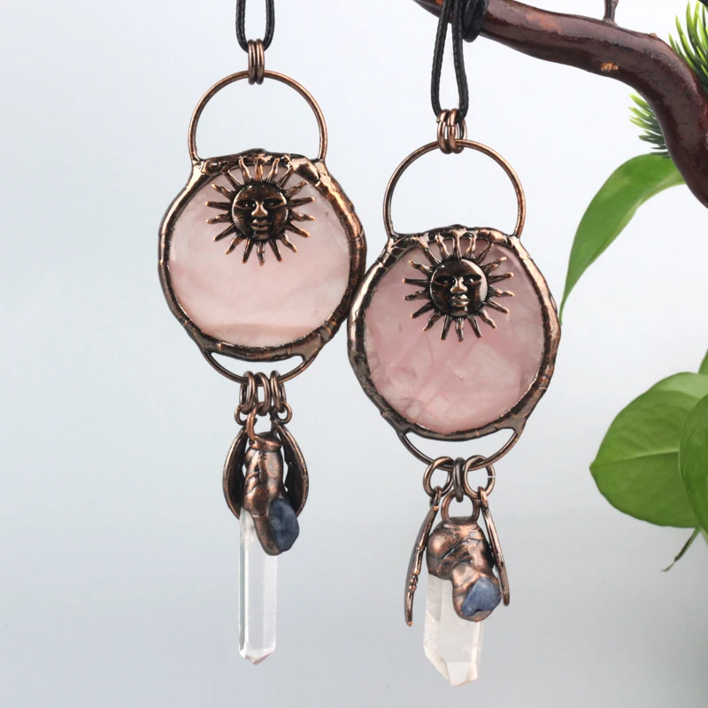 Wholesale Crystal Pendant Antique Bronze Plated Rose Quartz Pendant
Wholesale Crystal Pendant Antique Bronze Plated Rose Quartz Pendant