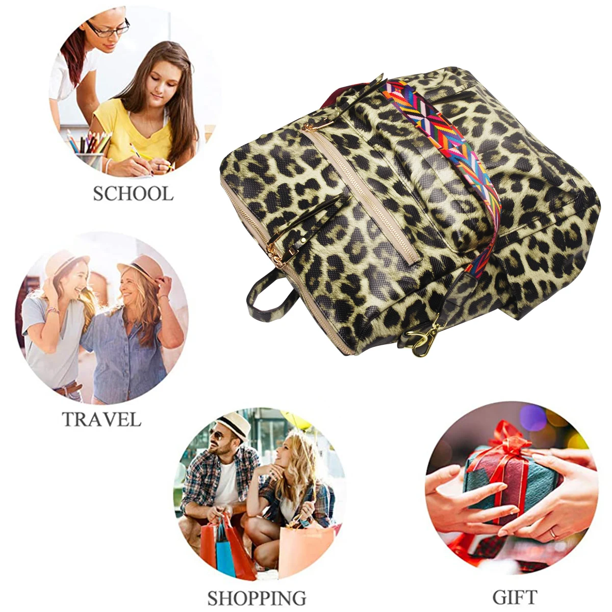 Waterproof Faux Leather Backpack for Women Schoolbag Casual Daypack DOM1061404
Waterproof Faux Leather Backpack for Women Schoolbag Casual Daypack DOM1061404