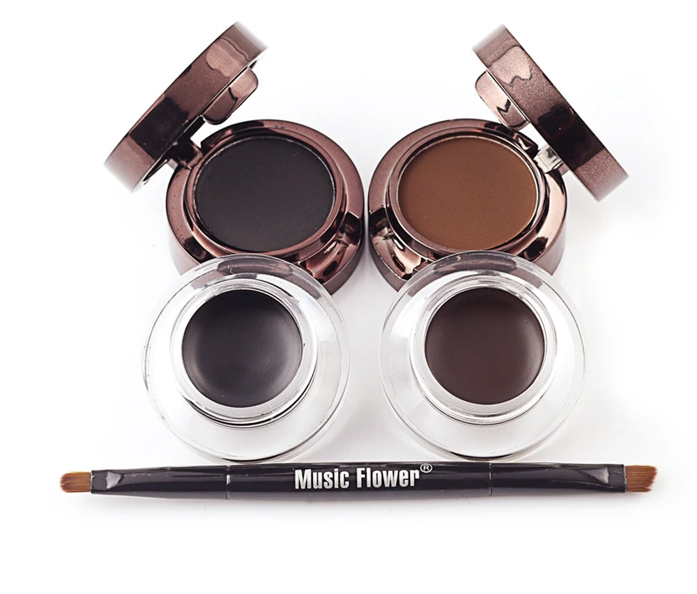China Hot Sale Music Flower waterproof long lasting 2 in 1 black brown 2 layers eyeliner eyebrow gel+eyebrow powder with brush
China Hot Sale Music Flower waterproof long lasting 2 in 1 black brown 2 layers eyeliner eyebrow gel+eyebrow powder with brush