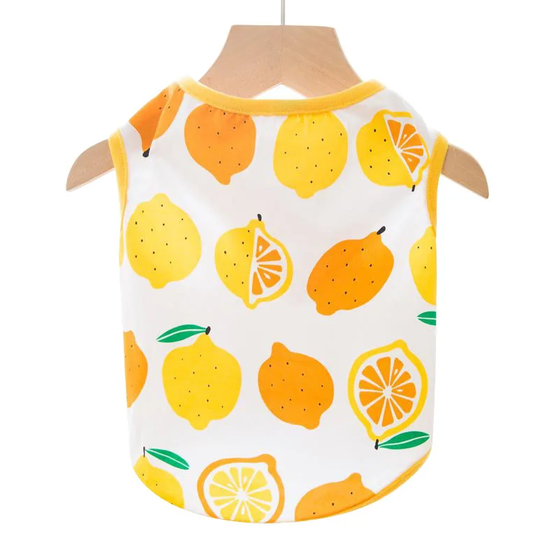 Dropshipping Cute dog clothes Lemon Print Breathable pet Vest blank pet tshirt dog vest
Dropshipping Cute dog clothes Lemon Print Breathable pet Vest blank pet tshirt dog vest