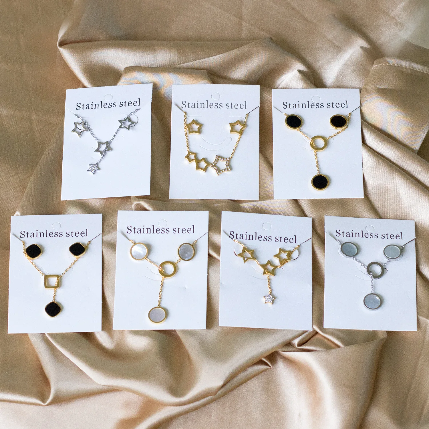 Fashion Statement Stainless Steel shell Pendant Necklace And Earrings Set Women Geometric Jewelry Set
Fashion Statement Stainless Steel shell Pendant Necklace And Earrings Set Women Geometric Jewelry Set