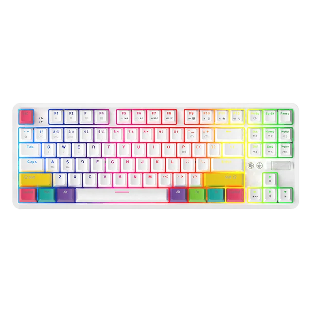Ancreu K870T 87 Keys Wireless blue tooth + Type-C Dual Mode Mechanical RGB Hot Swap Gaming Keyboard for Gamers, White
Ancreu K870T 87 Keys Wireless blue tooth + Type-C Dual Mode Mechanical RGB Hot Swap Gaming Keyboard for Gamers, White