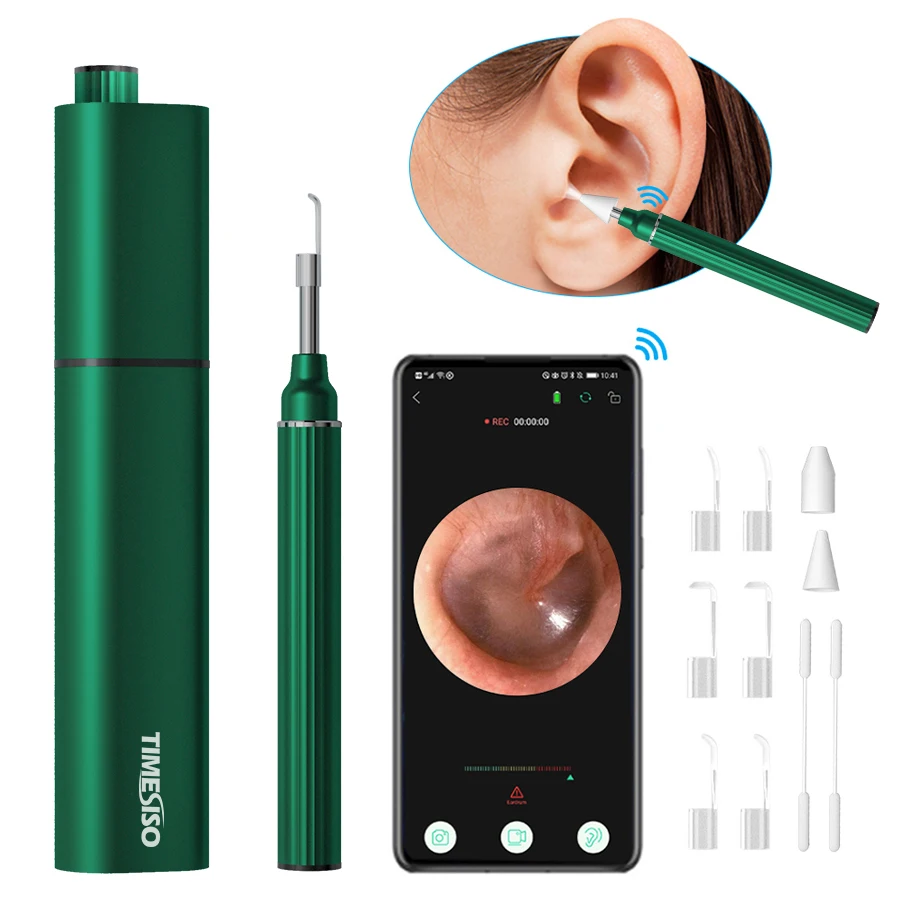 WiFi Connected visual ear cleaner P40 Pro digital otoscope ear wax remover camera, Black/red/green
WiFi Connected visual ear cleaner P40 Pro digital otoscope ear wax remover camera, Black/red/green
