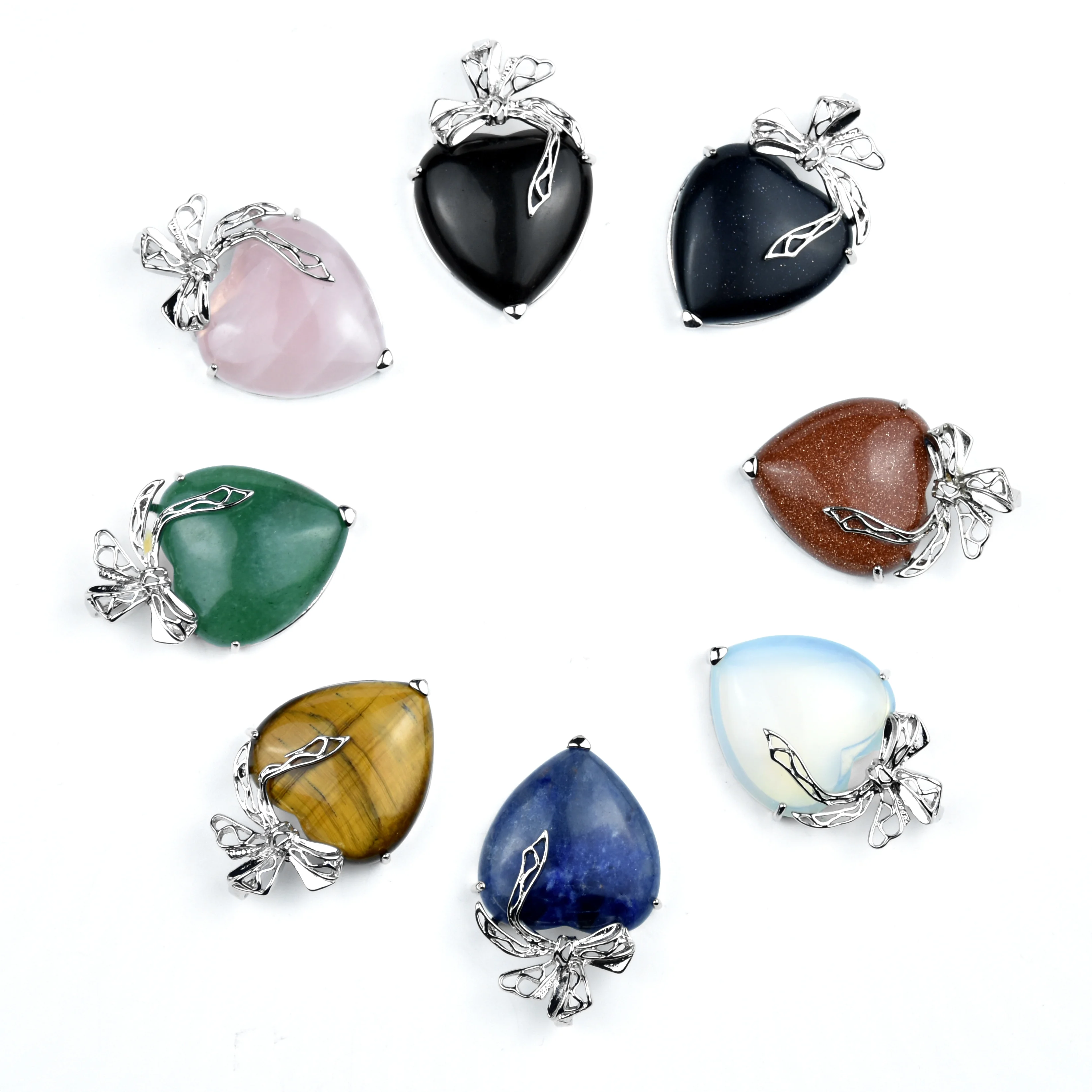 Hot Sale Natural Healing Stone Crystal Charm Love Necklace Heart Shape Crystal Pendants, Various color
Hot Sale Natural Healing Stone Crystal Charm Love Necklace Heart Shape Crystal Pendants, Various color