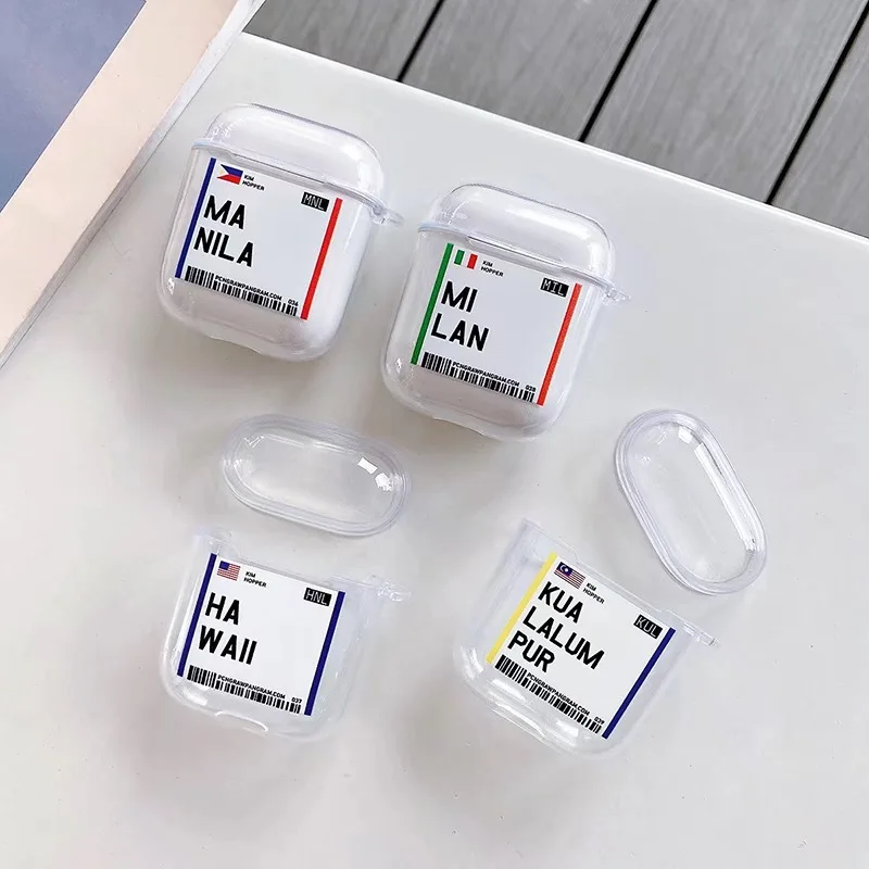 Country Travel City Fast Boarding Pass Case For AirPods Pro Earphone Box Cases Funny Silicone Clear Cover
Country Travel City Fast Boarding Pass Case For AirPods Pro Earphone Box Cases Funny Silicone Clear Cover