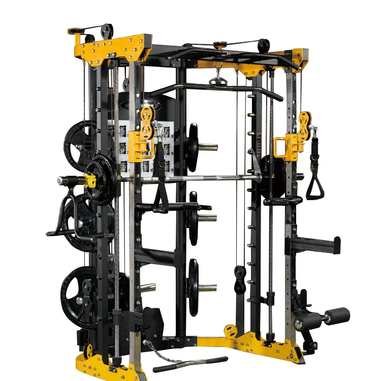 Commercial power rack Gym fitness Equipment TS101 Multi function all in one Smith Machine, Black/red/yellow
Commercial power rack Gym fitness Equipment TS101 Multi function all in one Smith Machine, Black/red/yellow
