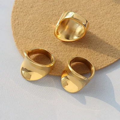 Fashion Simple Design Width Stainless Steel Wavy Open Rings 18K Gold Plated Titanium Steel Geometric Finger Ring For Women Men
Fashion Simple Design Width Stainless Steel Wavy Open Rings 18K Gold Plated Titanium Steel Geometric Finger Ring For Women Men