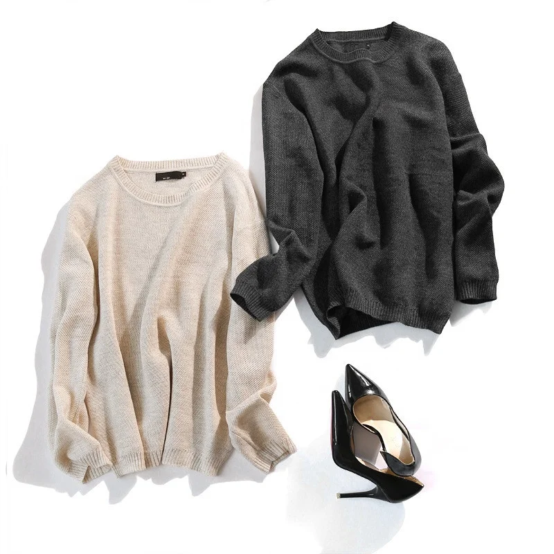 B23982A Temperament design feeling basic round collar sweater lady autumn winter sweater
B23982A Temperament design feeling basic round collar sweater lady autumn winter sweater