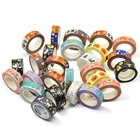 wholesale LOW MOQ Custom Make Printed glitter Japanese Sticker Masking Washi Tape