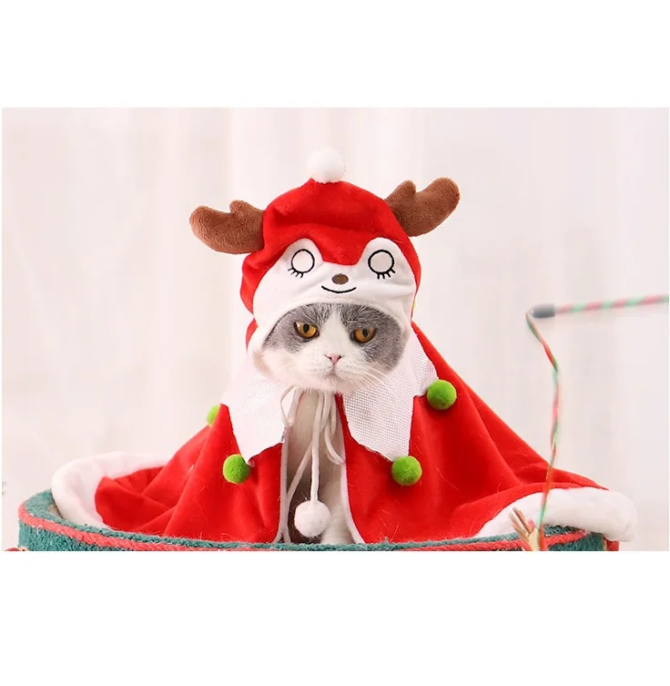 2021 Newest Christmas Pet Clothing Cat Clothes Velvet Santa Christmas Costume Set With Hat Cape Sisal Ball Cat Teaser Toy, Red
2021 Newest Christmas Pet Clothing Cat Clothes Velvet Santa Christmas Costume Set With Hat Cape Sisal Ball Cat Teaser Toy, Red