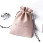 PandaSew 8*13cm Custom Microfiber Jewelry Packaging drawstring Pouch with logo