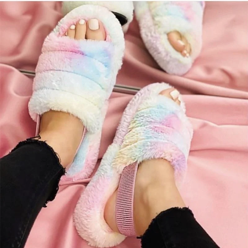 Hot-selling women soft fur sandals winter colorful slippers indoor fur open toe sandals, Black/rainbow/grey/brown/rose red
Hot-selling women soft fur sandals winter colorful slippers indoor fur open toe sandals, Black/rainbow/grey/brown/rose red