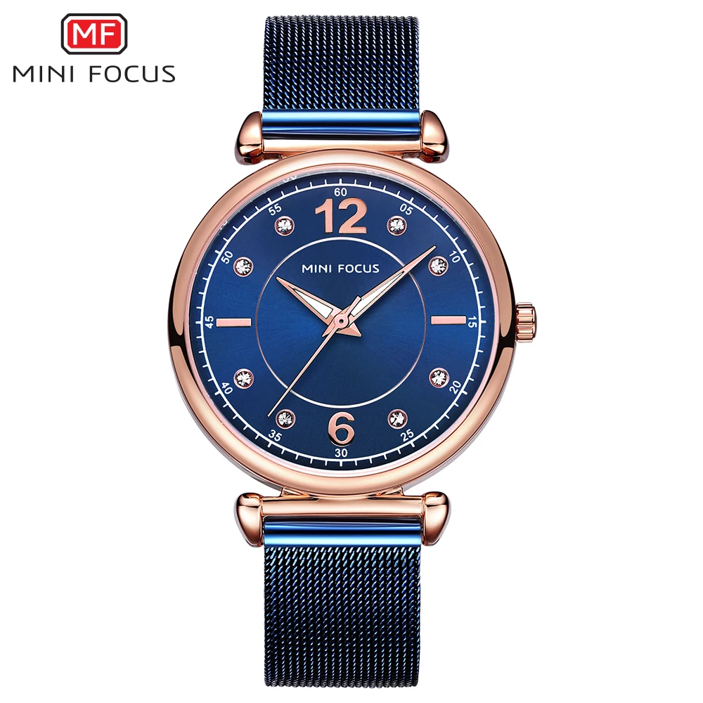 MINI FOCUS MF0177L Brand Charm Ladies Bracelet Watch Quartz Analog Stainless Steel Diamond Luxury Women Watches
MINI FOCUS MF0177L Brand Charm Ladies Bracelet Watch Quartz Analog Stainless Steel Diamond Luxury Women Watches