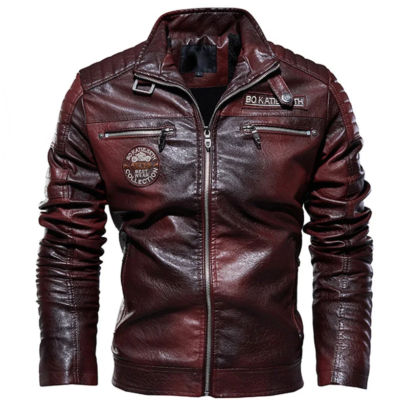 New Autumn And Winter High Quality Fashion Coat Motorcycle Leather Jacket for Cool Guys, Red, black, earthyellow
New Autumn And Winter High Quality Fashion Coat Motorcycle Leather Jacket for Cool Guys, Red, black, earthyellow
