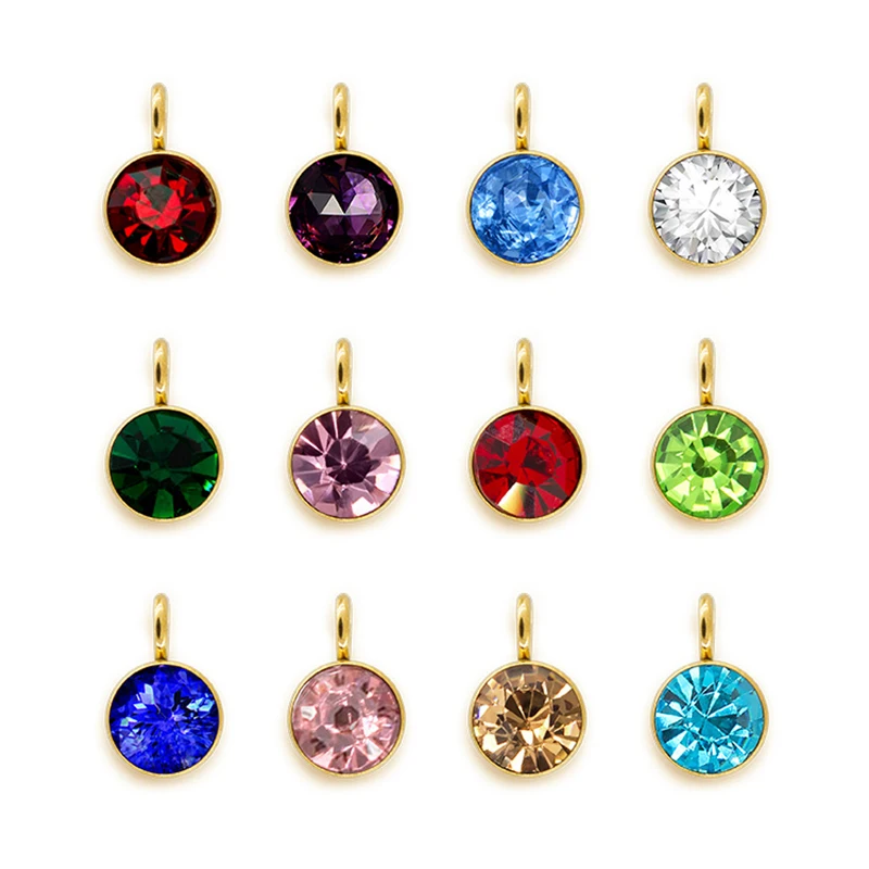 High Polished 18K Gold Plated Stainless Steel 12 Zodiac Birthstone Charms Pendant for Jewelry Making Accessory
High Polished 18K Gold Plated Stainless Steel 12 Zodiac Birthstone Charms Pendant for Jewelry Making Accessory