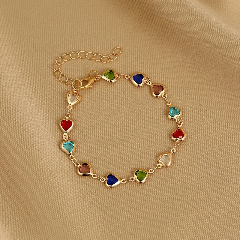 Exquisite Colorful Heart&Eye Bracelet For Women Charm Crystal Zircon Metal Chain Bracelets Party Birthday Jewelry Gift
Exquisite Colorful Heart&Eye Bracelet For Women Charm Crystal Zircon Metal Chain Bracelets Party Birthday Jewelry Gift
