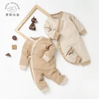 Eco-friendly GOTS certified organic cotton new born baby jumpsuit clothes pajamas rompers