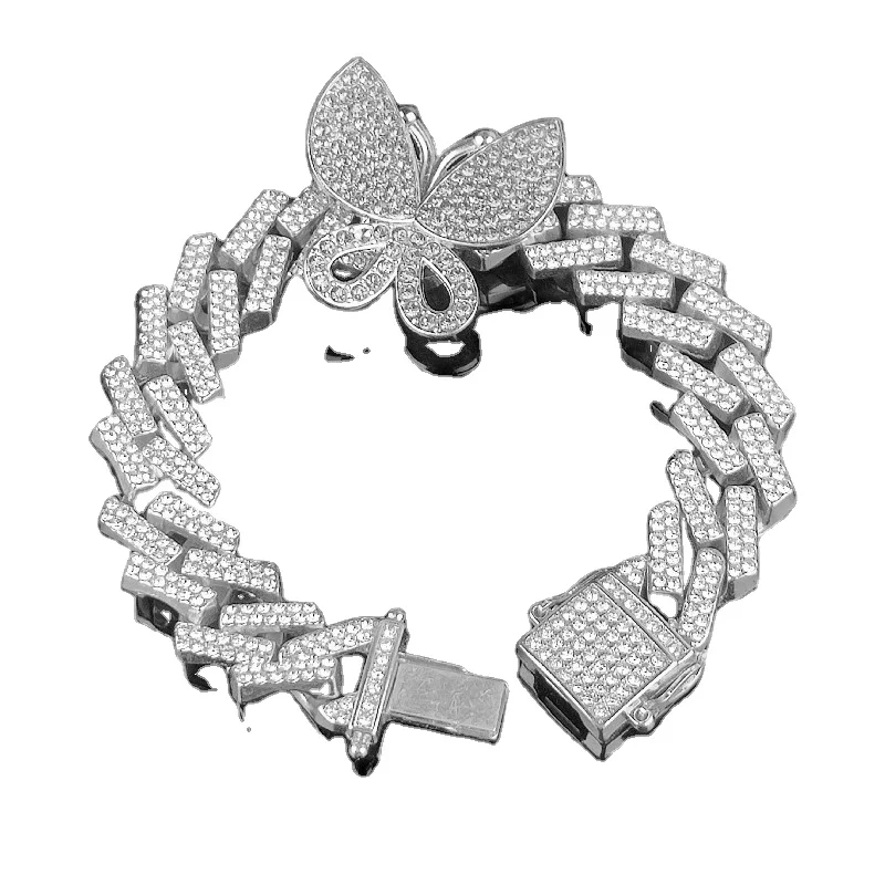 Hot selling fashionable alloy material gold spacer diamond bracelet personalized bracelets cuban link mens bracelets, Picture shows
Hot selling fashionable alloy material gold spacer diamond bracelet personalized bracelets cuban link mens bracelets, Picture shows