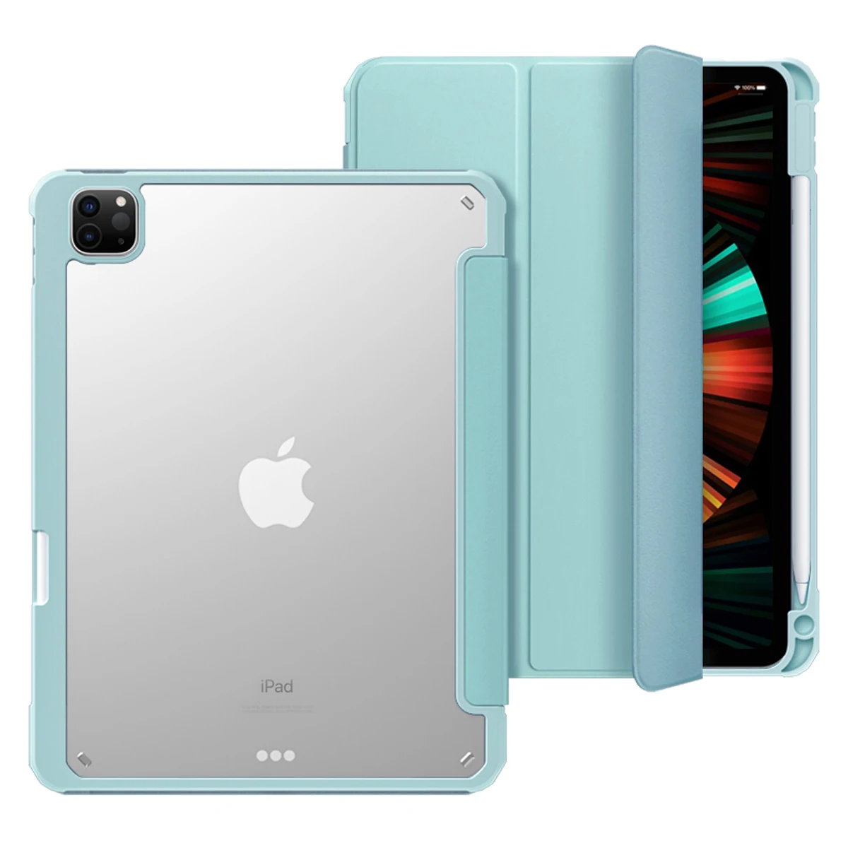 Trifold Transparent Hard Back Smart Cover Auto Sleep Wake rugged tablet for ipad 2021 case
Trifold Transparent Hard Back Smart Cover Auto Sleep Wake rugged tablet for ipad 2021 case