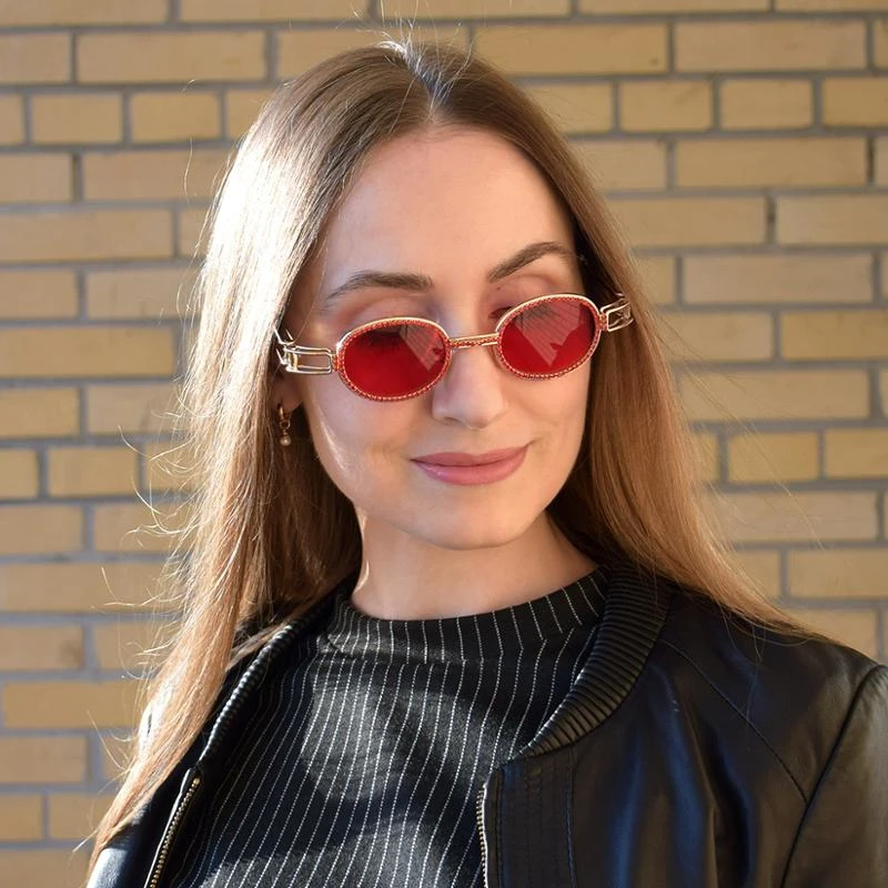 0276 Fashion Vintage Steampunk Metal Frame Small Diamond Oval Sunglasses For Unisex, As picture
0276 Fashion Vintage Steampunk Metal Frame Small Diamond Oval Sunglasses For Unisex, As picture
