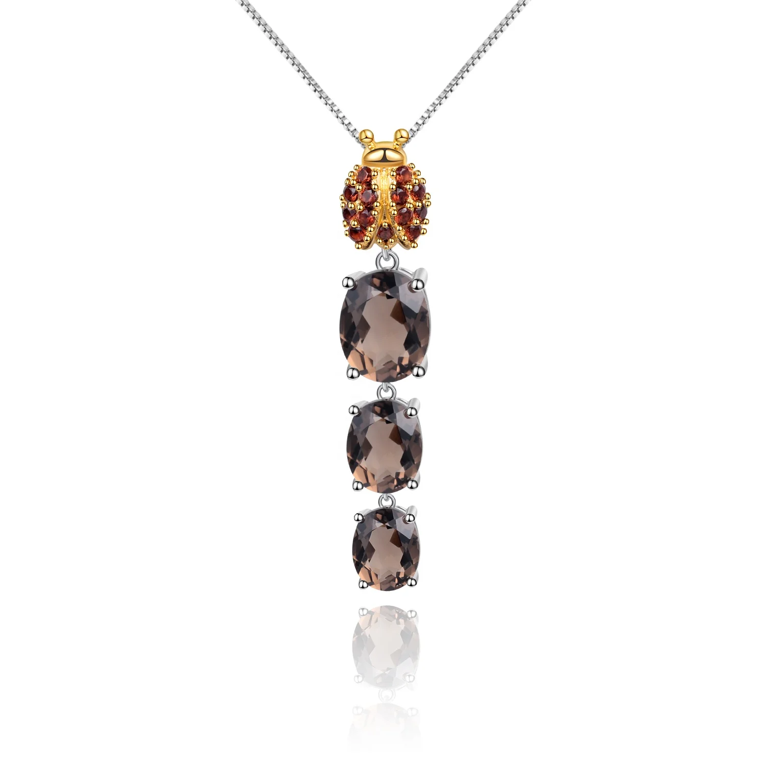 Abiding Animal Pendant Three Stone Natural Smoky Quartz 925 Sterling Silver Long Necklace Pendant Women For Gift
Abiding Animal Pendant Three Stone Natural Smoky Quartz 925 Sterling Silver Long Necklace Pendant Women For Gift