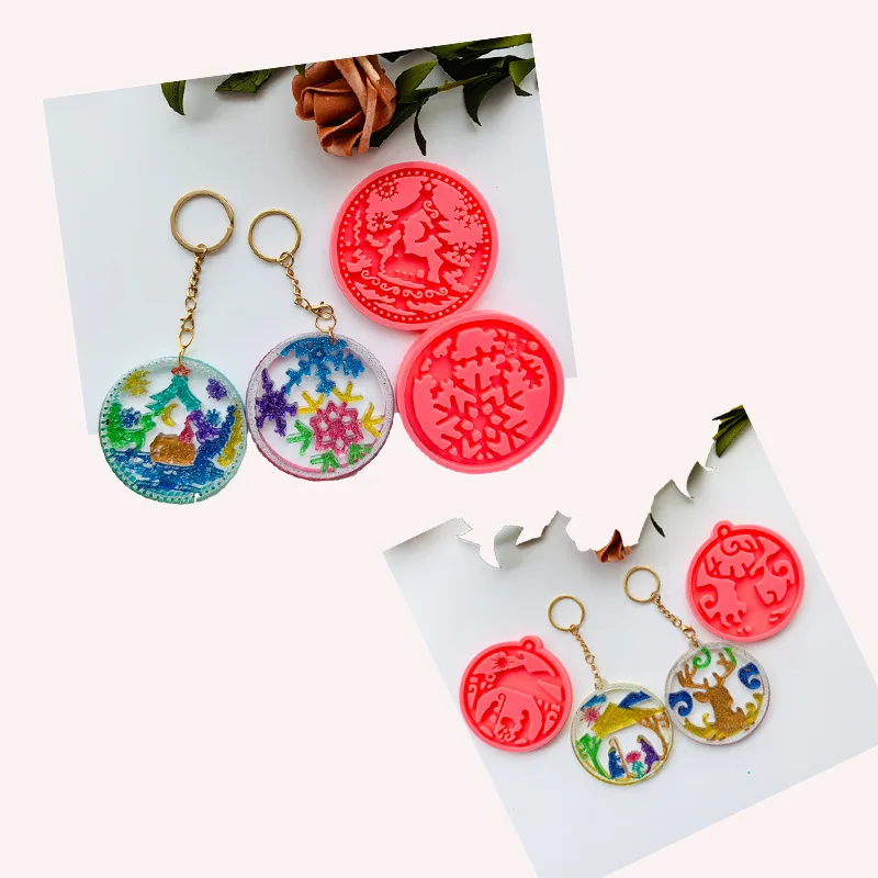 0224 DIY Creative Crystal Epoxy Christmas Series Various Keychain Decoration Pendants Resin Silicone Mold, Red
0224 DIY Creative Crystal Epoxy Christmas Series Various Keychain Decoration Pendants Resin Silicone Mold, Red