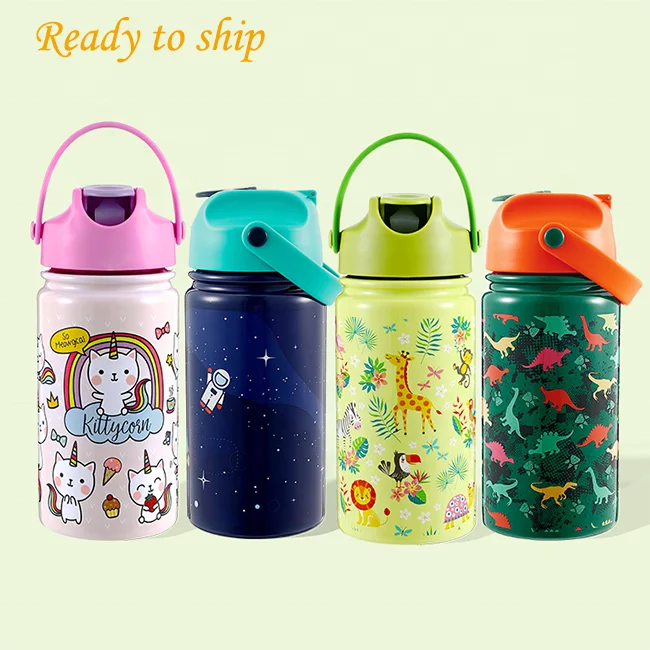 Ready to ship stainless steel kids water bottle 4 cute pattern 14 OZ double wall insulated water bottle for school kids in stock
Ready to ship stainless steel kids water bottle 4 cute pattern 14 OZ double wall insulated water bottle for school kids in stock