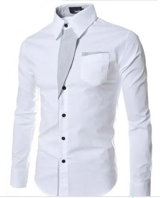 New Fashion Men Spring Autumn Solid Color Contrast Color Button Lapel Long Sleeve Business Tops Blouse Casual Shirt
New Fashion Men Spring Autumn Solid Color Contrast Color Button Lapel Long Sleeve Business Tops Blouse Casual Shirt