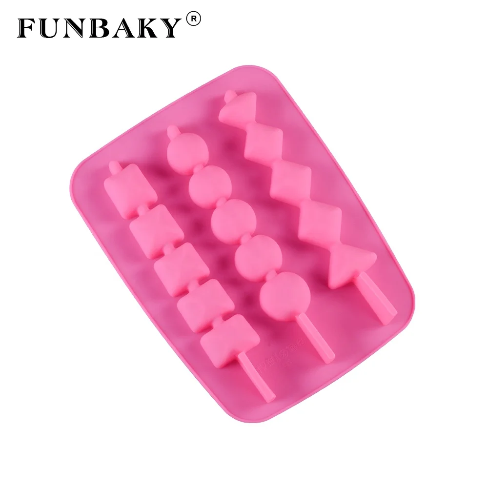 FUNBAKY Candy silicone mold tomatoes on sticks making chocolate mold square round triangle shape sweet silicone mold, Customized color
FUNBAKY Candy silicone mold tomatoes on sticks making chocolate mold square round triangle shape sweet silicone mold, Customized color