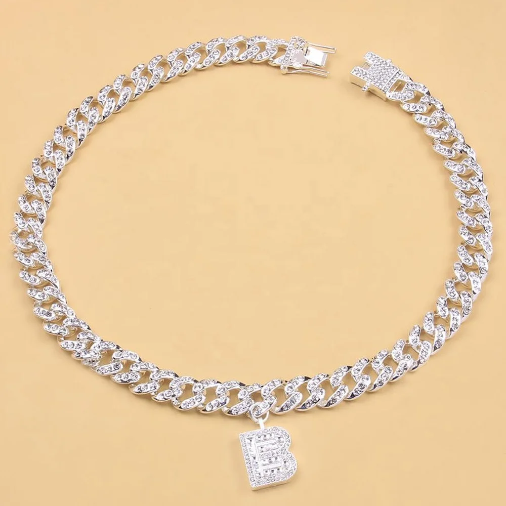 Diamond-studded Cuban Necklace Letter Necklace French Bread Pendant Hip Hop Jewelry Necklace
Diamond-studded Cuban Necklace Letter Necklace French Bread Pendant Hip Hop Jewelry Necklace