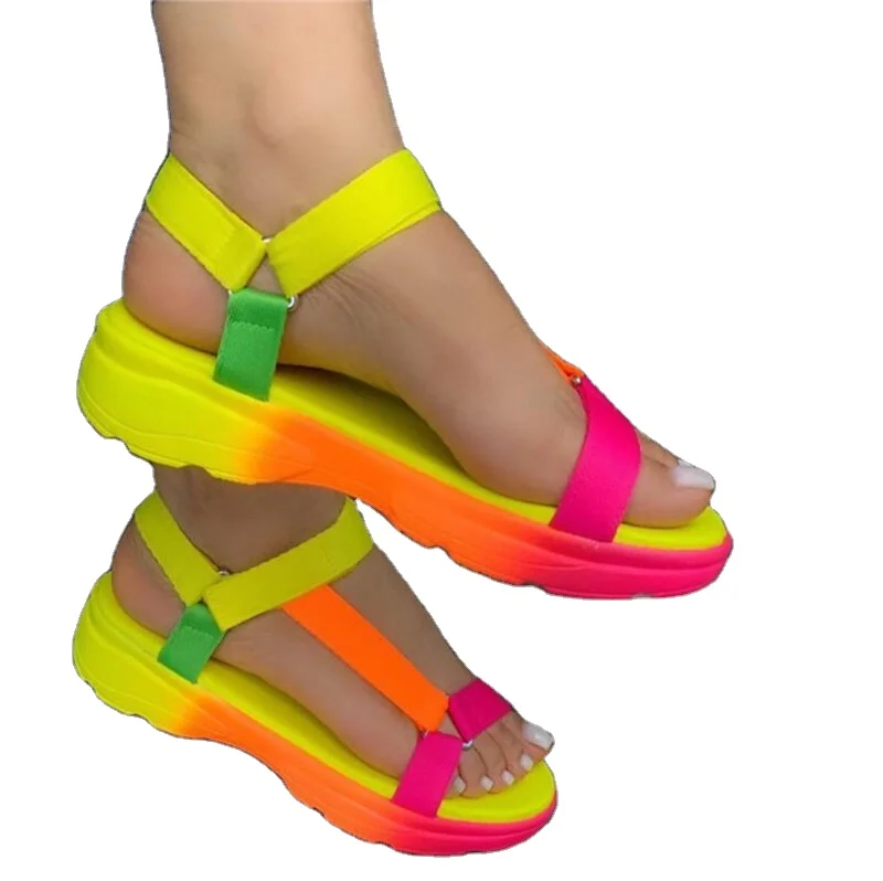 Summer Women Peep Toe Flat Color Blocking Roman Fashion Female Sports Rubber Sandals For Women, White/black/yellow/blue/hot pink/multiple color
Summer Women Peep Toe Flat Color Blocking Roman Fashion Female Sports Rubber Sandals For Women, White/black/yellow/blue/hot pink/multiple color