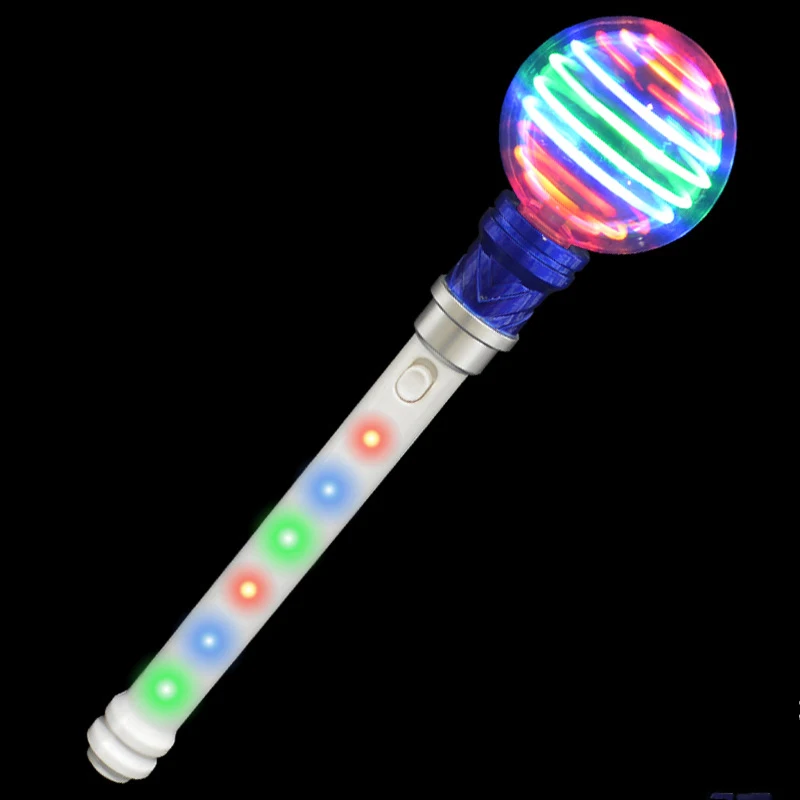 2019 Kids Toy Flashing Light Up Stick Spinning Wand Colorful Led 