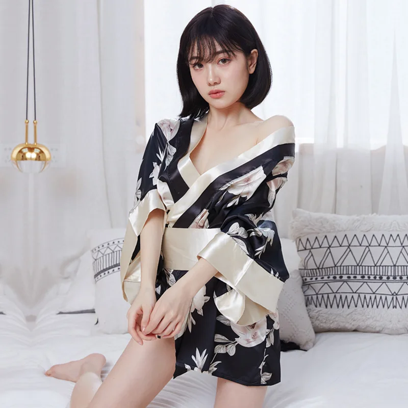 Sexy Lace Sleepwear With Kimono Night Gown Silk Satin Kimono Short Floral Wholesale Robes
Sexy Lace Sleepwear With Kimono Night Gown Silk Satin Kimono Short Floral Wholesale Robes