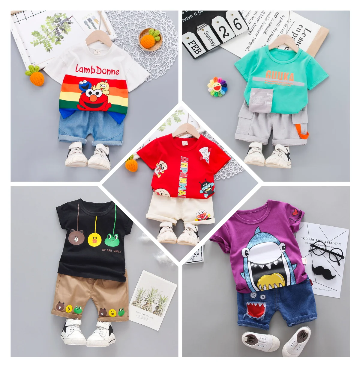 Summer children's clothing cotton shorts short-sleeved casual two-piece suit wholesale supply
Summer children's clothing cotton shorts short-sleeved casual two-piece suit wholesale supply
