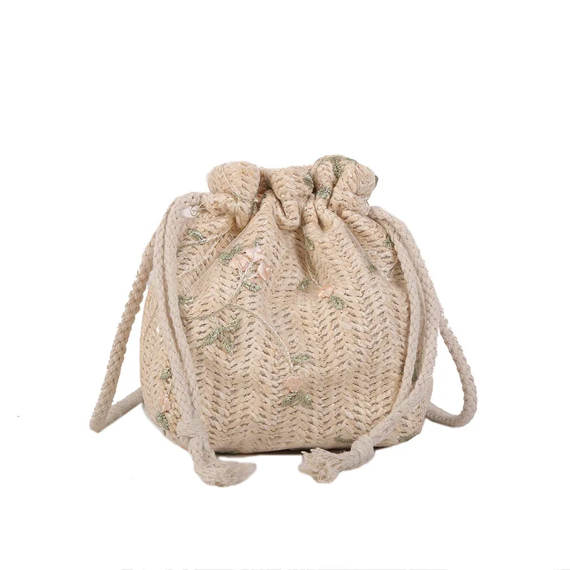 Fashion Small Shoulder Bags Women Drawstring Straw Beach Bags Flower Embroidery Bags Ladies Lace Crossbody Handbags for Travel, Customized color
Fashion Small Shoulder Bags Women Drawstring Straw Beach Bags Flower Embroidery Bags Ladies Lace Crossbody Handbags for Travel, Customized color