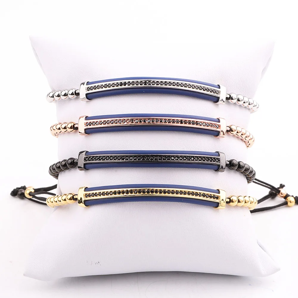 New Arrivals Stainless Steel Beads White Rubber Micro CZ Charms Handmade Braided Custom Logo Macrame Adjustable Bracelet Men
New Arrivals Stainless Steel Beads White Rubber Micro CZ Charms Handmade Braided Custom Logo Macrame Adjustable Bracelet Men