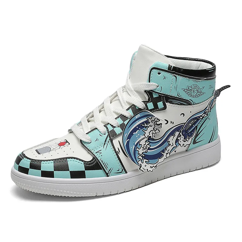 Original Design Anime Sneakers High Top Skateboard Shoes Demon Slayer 3D Men Casual Basketball Shoes, Blue, yellow
Original Design Anime Sneakers High Top Skateboard Shoes Demon Slayer 3D Men Casual Basketball Shoes, Blue, yellow