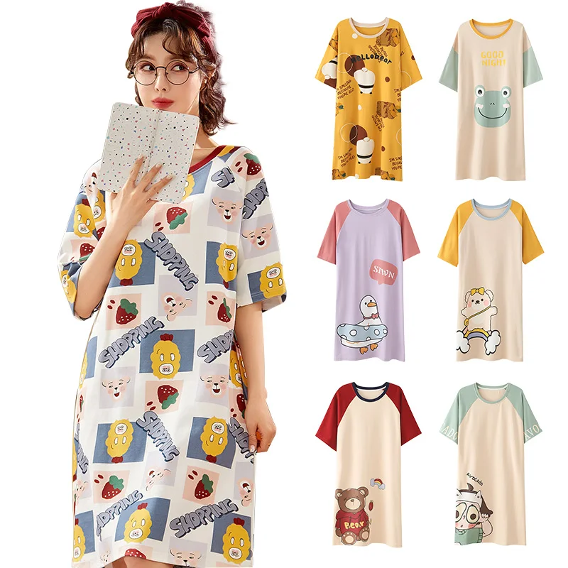 Plus size night dress nightwear for women loungewear female pajamas nightgown One Piece Sleepwear cotton pajama dress, Photo color
Plus size night dress nightwear for women loungewear female pajamas nightgown One Piece Sleepwear cotton pajama dress, Photo color