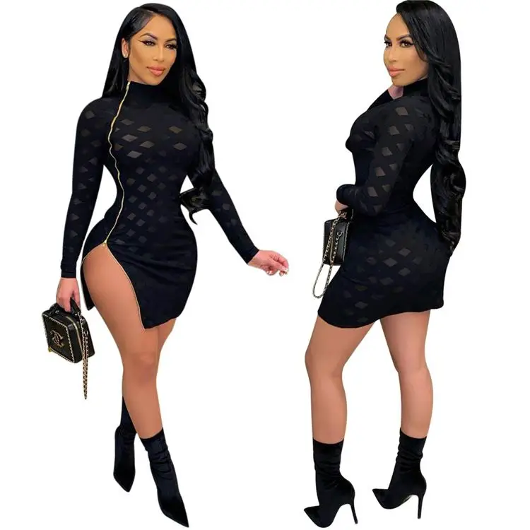 D96857 New Arrival Bodycon Side Slit Fashion Spring Clothing Short Dress Women Party Dresses Sexy Woman Casual Dress
D96857 New Arrival Bodycon Side Slit Fashion Spring Clothing Short Dress Women Party Dresses Sexy Woman Casual Dress