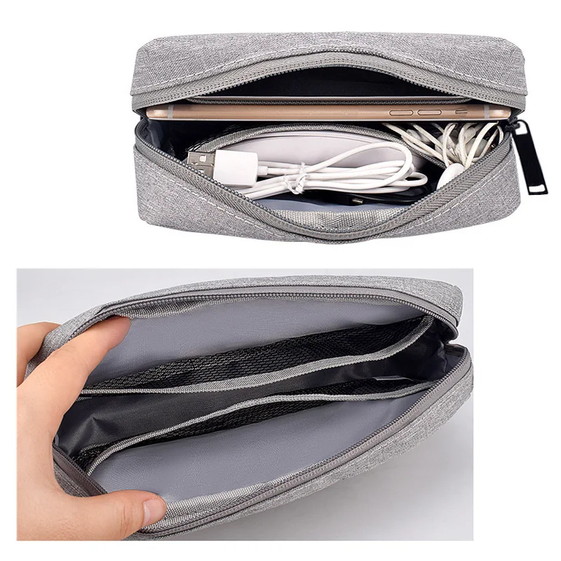 Cable storage bag,Wholesale Multi-function Roll Up Digital Accesory Storage Bag Case Travel Cable Organizer,Headphone Data Line Charger U Disk U Shield Simple Portable Mini Digital Cable Organizer Bag