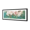 Chinese Home Decor Peony Flower Printed Picture Canvas Painting With Floated Frame And Glass