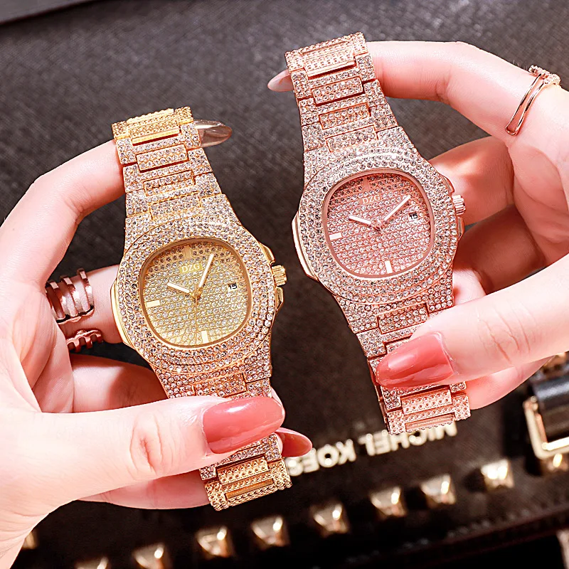 Rhinestone Diamond Iced Out Women Watches Luxury Gold Relogio Masculino Square Quartz Waterproof Wristwatch, Gold, rose gold, black, silver
Rhinestone Diamond Iced Out Women Watches Luxury Gold Relogio Masculino Square Quartz Waterproof Wristwatch, Gold, rose gold, black, silver