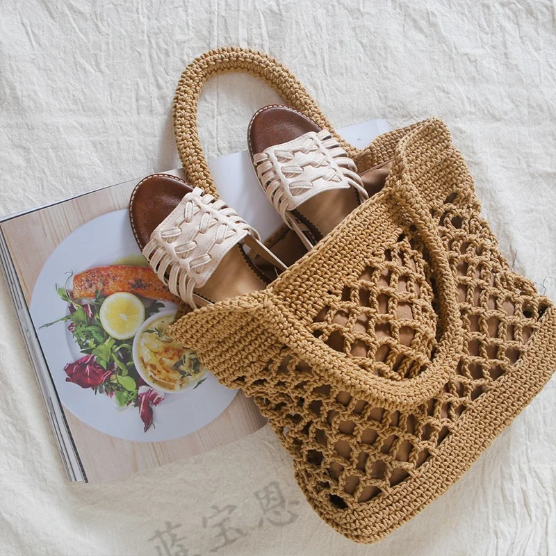 Summer hot selling cotton rope crochet mesh hobo tote handbag woman fashion beach straw bags women handbags, 2colors
Summer hot selling cotton rope crochet mesh hobo tote handbag woman fashion beach straw bags women handbags, 2colors
