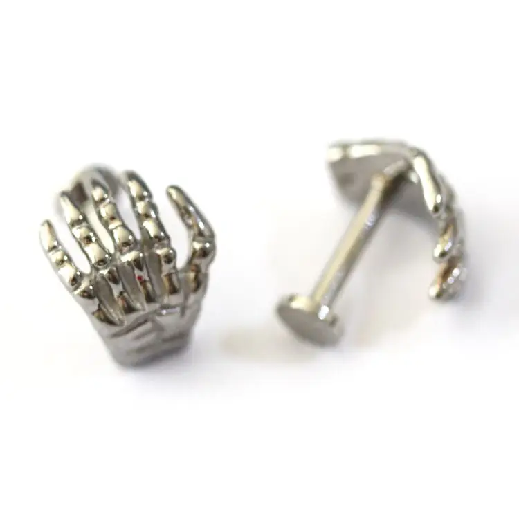 new skull hand design silver color 316L stainless steel piercing labret body piercing jewelry for man woman
new skull hand design silver color 316L stainless steel piercing labret body piercing jewelry for man woman