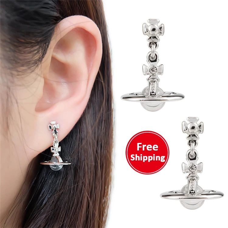 New Hip Hop Rock Saturn Earring Contracted Transparent Crystal Pendant Earrings Women Jewelry Party Present, Gold sliver
New Hip Hop Rock Saturn Earring Contracted Transparent Crystal Pendant Earrings Women Jewelry Party Present, Gold sliver