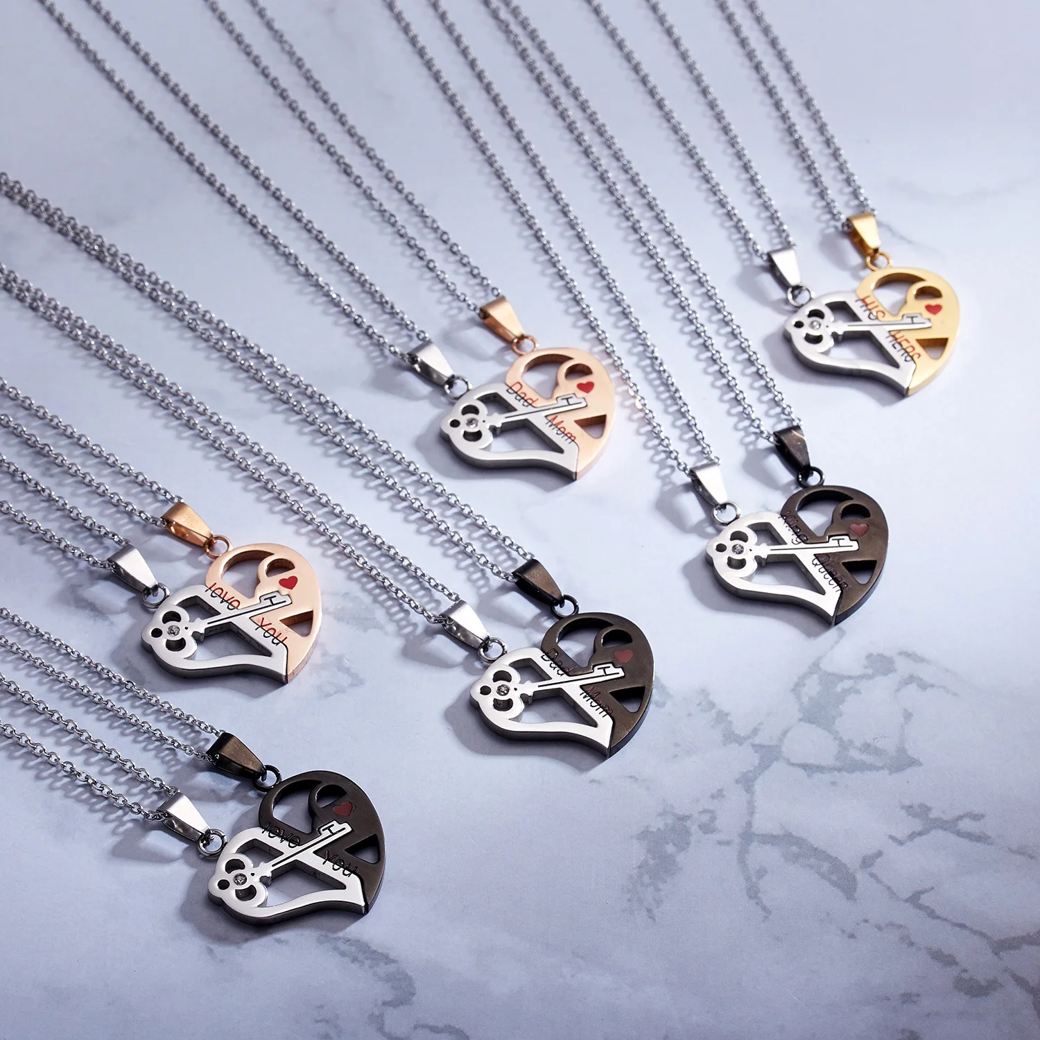 Hot Selling Key Cat Couple Necklace Love You 2 Half Heart Necklace Stainless Steel Necklace For Men & Women
Hot Selling Key Cat Couple Necklace Love You 2 Half Heart Necklace Stainless Steel Necklace For Men & Women