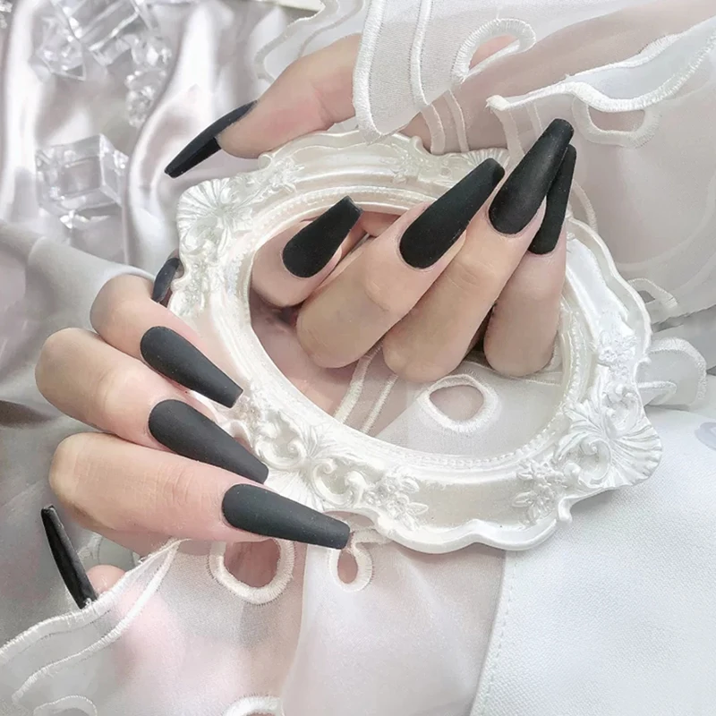 New Fashion Adiyat Fake Nails Long Coffin Matte Color Artificial Nail Full Cover French Style Press on Nails
New Fashion Adiyat Fake Nails Long Coffin Matte Color Artificial Nail Full Cover French Style Press on Nails